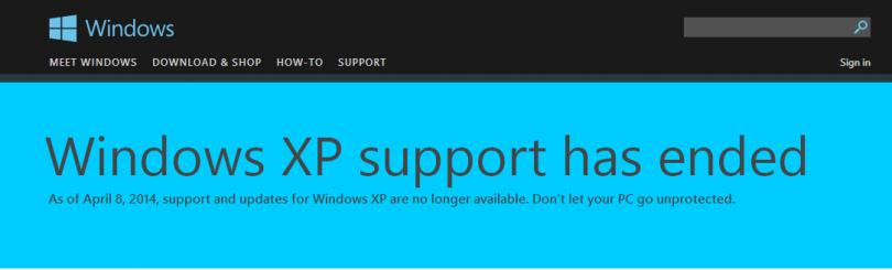 WindowsXPEnd message