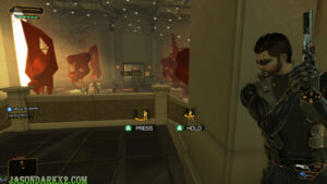 Deus Ex Human: Revolution Directors cut-taking cover 