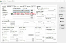 MPALL settings for Windows 10 USB