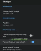 Nvidia Shield TV - transfer file over local Network Settings