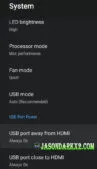 Nvidia Shield USB Port Power Settings