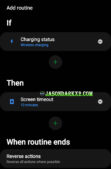 Screen timeout Bixby routine