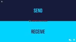 Send Files To TV app screen Shield TV with receive option selected