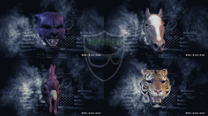Pay Day 2 Hotline masks set 2(if own Hotline Miami game)