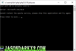 WAMP command prompt unsuccessful installed error message