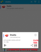 Exporting Stadia to an APK