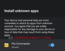 Shield TV Pro- Allow Unknown App setting panel