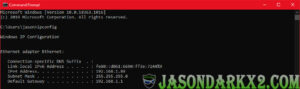 Windows: ipconfig command