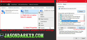How to get to your network adapters IPv4 settings